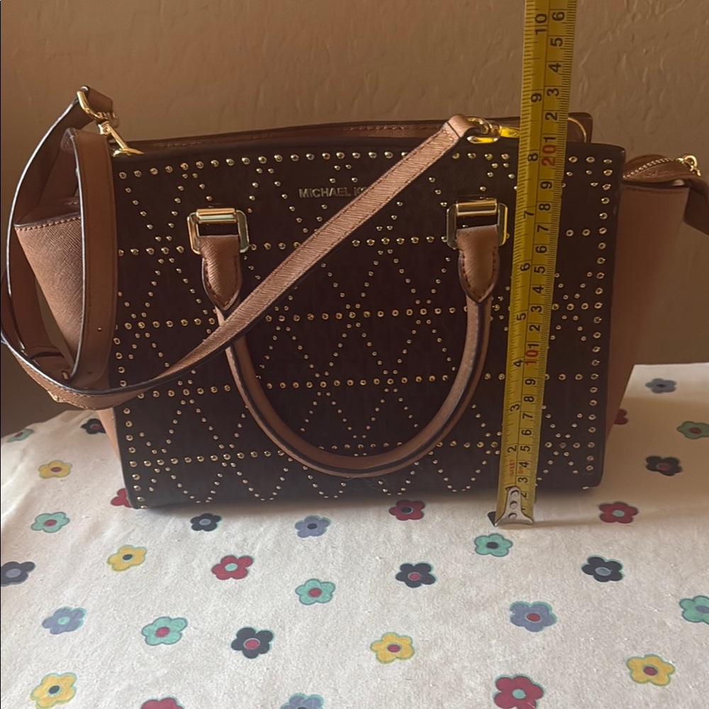 Michael Kors Brown Satchel with Perforated Design - Picture 13 of 13